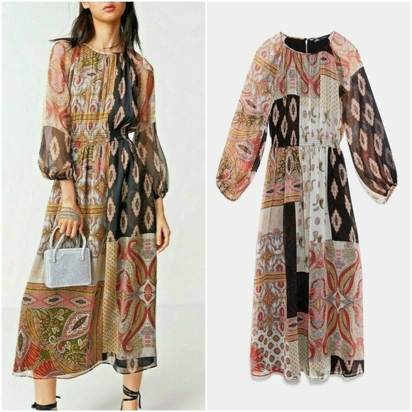 Zara Dresses & Skirts - Zara paisley dress NWT